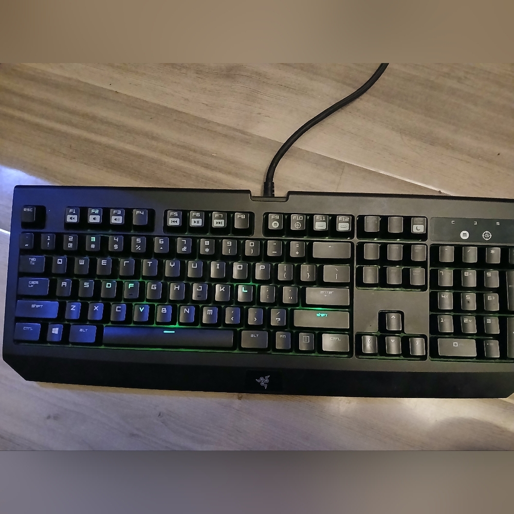 Razer Black Gaming Keyboard with Green Backlight